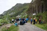 Vindkraftdemonstranter på Haramsøya på Sunnmøre torsdag