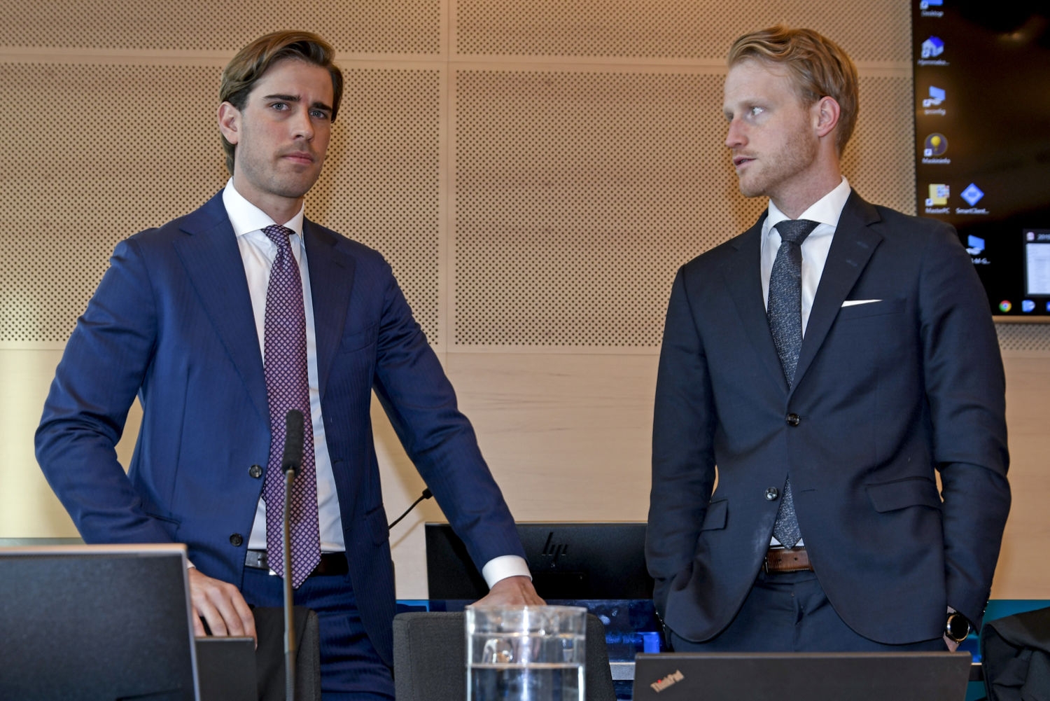 Alexander Greaker (til venstre) og Daniel Storrvik, her avbildet i en rettssak i 2019.