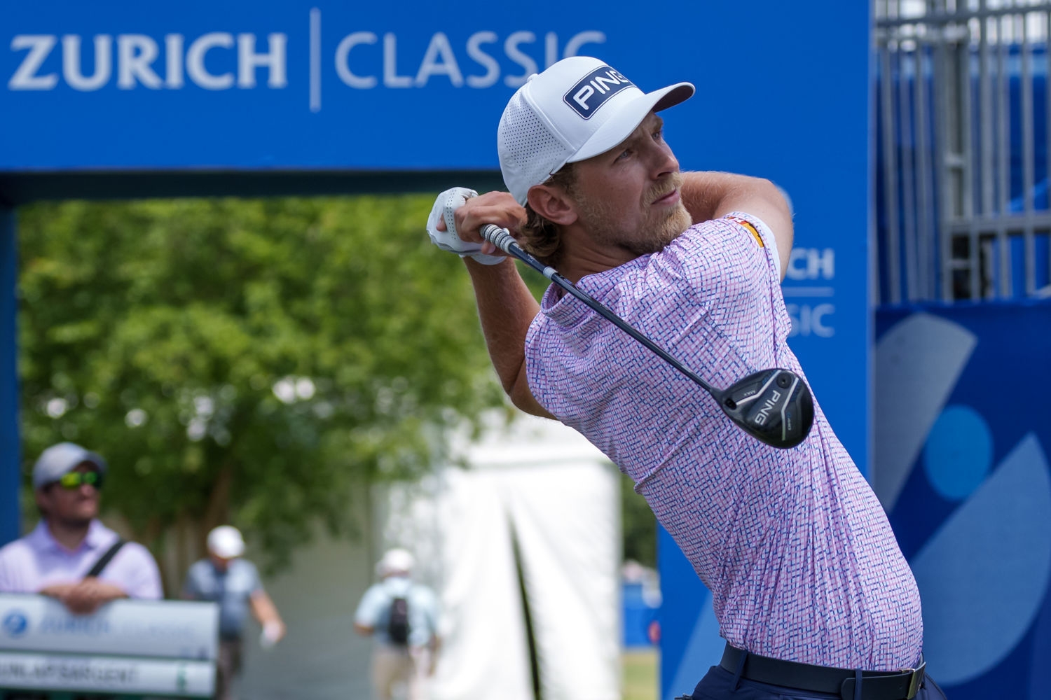 Kristoffer Reitan (i bildet) og Kristoffer Ventura har imponert i helgens PGA-turnering.