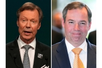 Storhertug Henri av Luxembourg (til venstre) overlater fredag tronen til sin eldste sønn Guillaume.